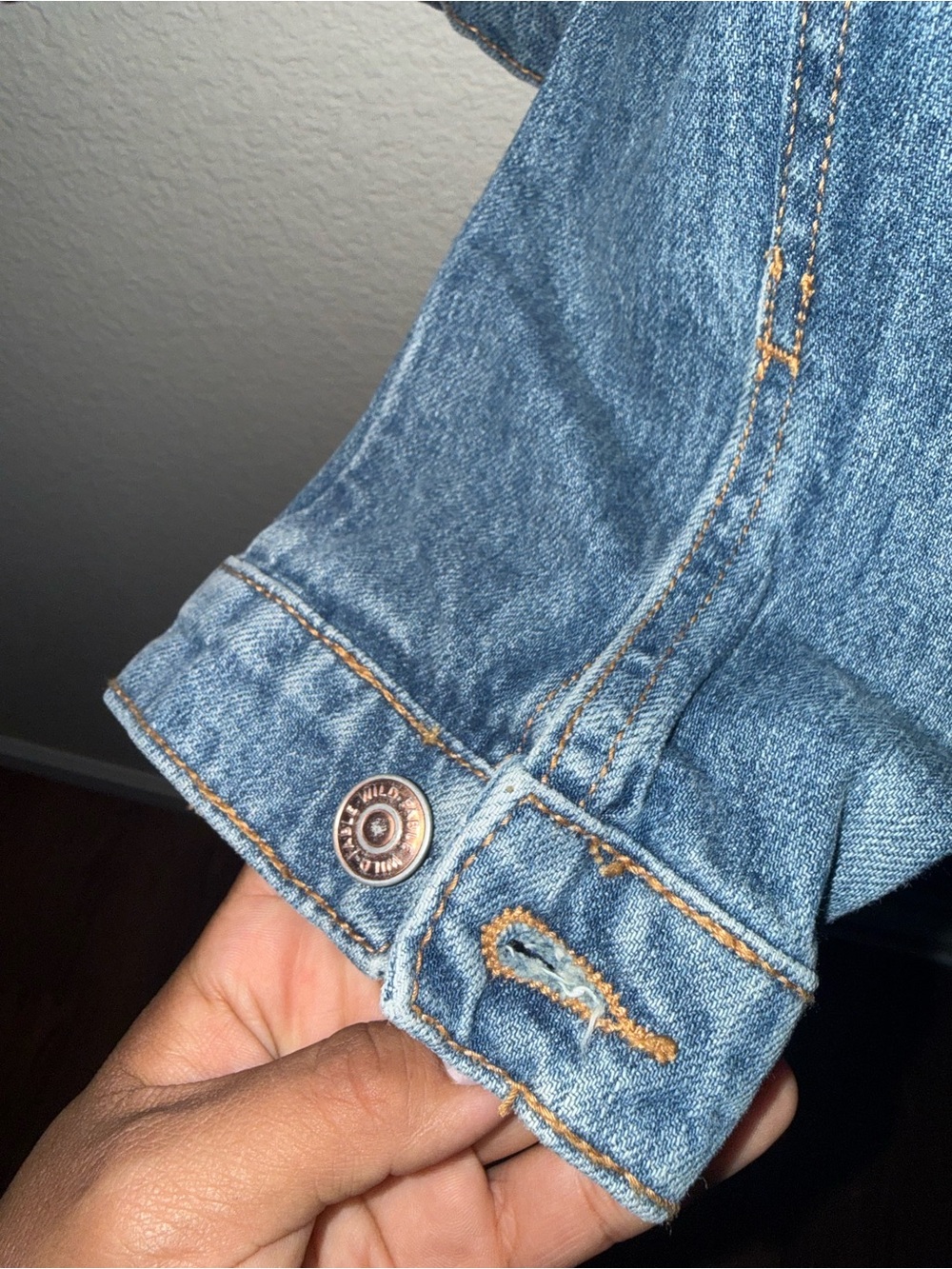 wild fable Blue Denim Zip-Front Jacket - Picture 4 of 5